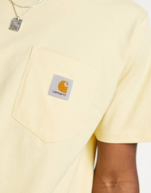 Carhartt WIP pocket t shirt in yellow ASOS