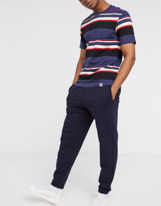 Carhartt WIP Pocket trackies in navy, 4 of 4