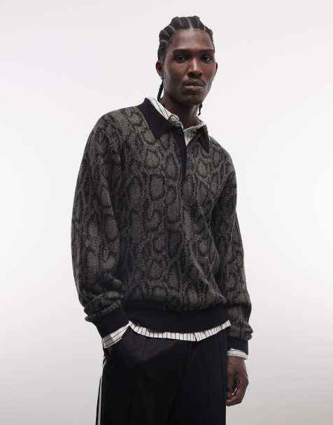 Carhartt WIP - Polo manches longues à motif camouflage serpent - Kaki - view 1