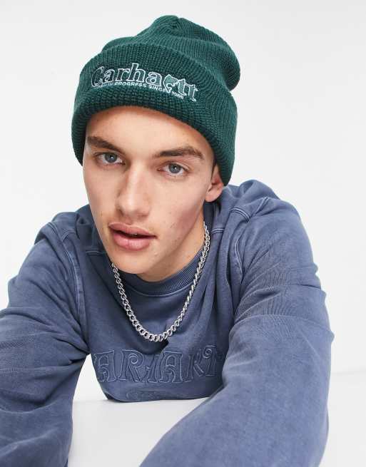 Carhartt WIP Pond beanie in dark green ASOS