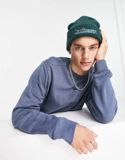 Carhartt blue 2024 green beanie