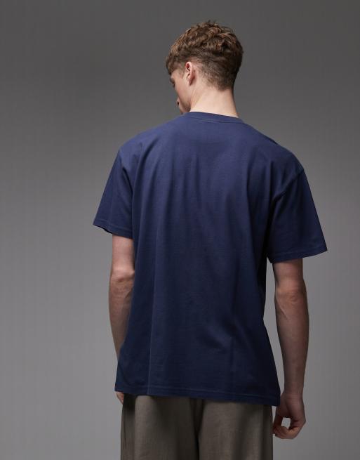 Carhartt WIP - Pond Corps - Marineblå T-shirt med lomme, 3 af 5