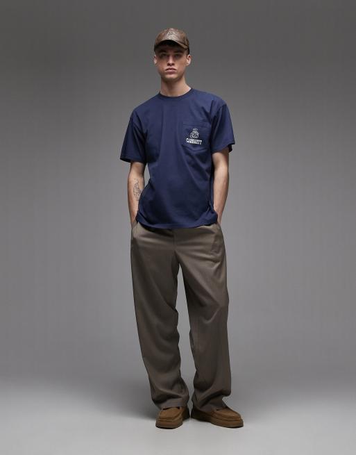 Carhartt WIP – Pond Corps – T-Shirt in Marineblau mit Brusttasche, 2 von 5