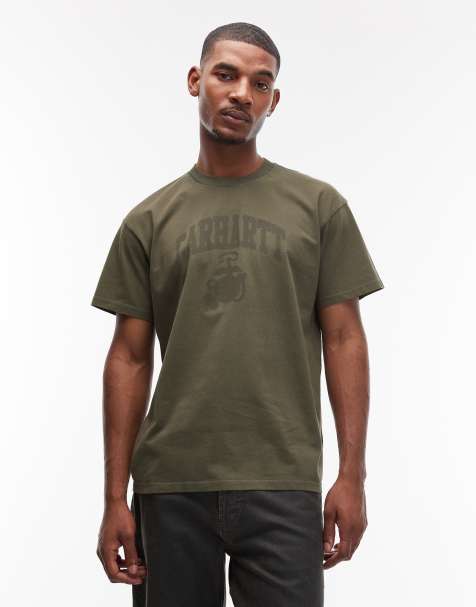 Carhartt WIP - Pond Corps - T-shirt verde con stampa sbiadita - view 1