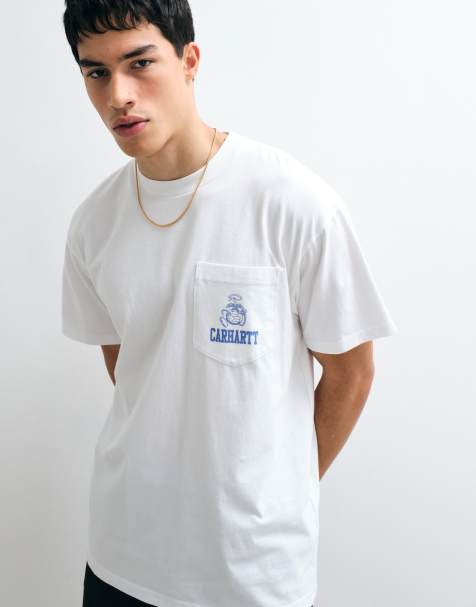 Carhartt WIP – Pond Corps – Vit t-shirt med ficka - view 1