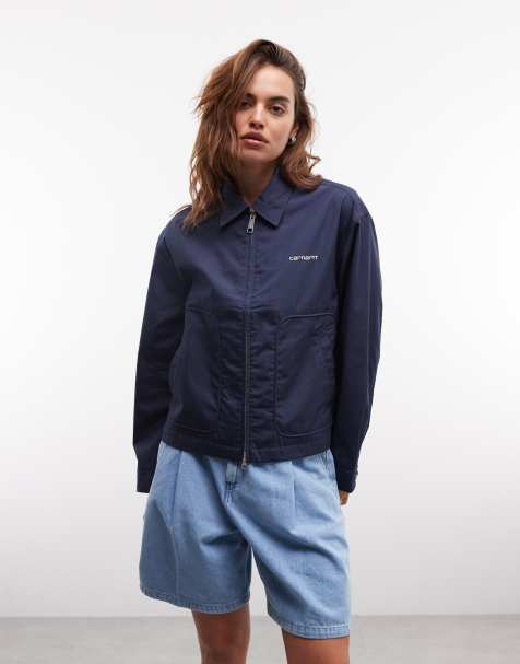 Carhartt WIP - Postal - Jack met dubbele ritssluiting in marineblauw - view 1