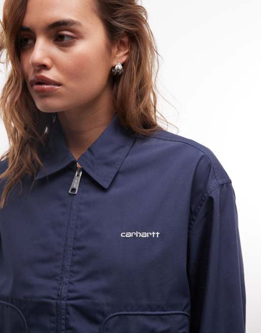 Carhartt WIP - Postal - Jack met dubbele ritssluiting in marineblauw, 2 van 4