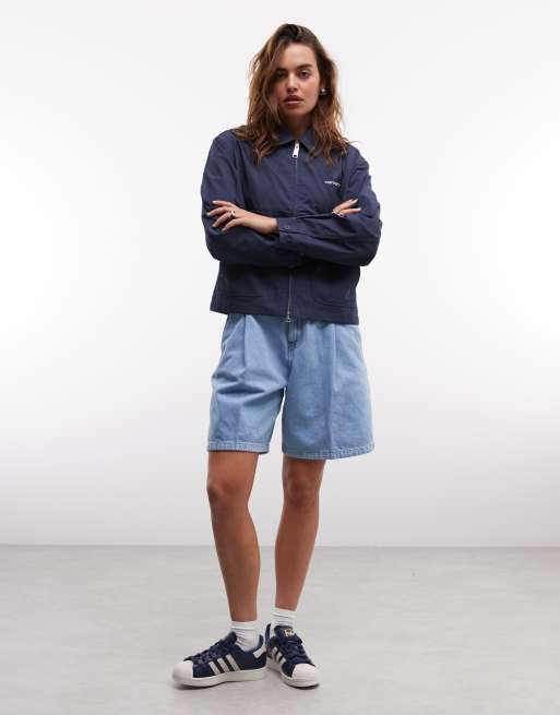 Carhartt WIP - Postal - Jack met dubbele ritssluiting in marineblauw, 3 van 4