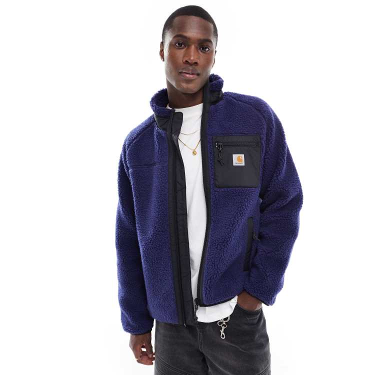 Carhartt WIP prentis borg liner zip up jacket in purple | ASOS