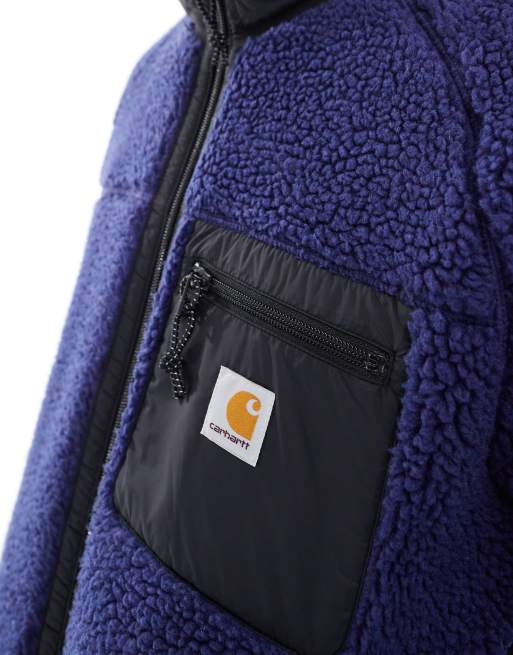 Carhartt WIP - Prentis - Jack met borgvoering en rits in paars, 4 van 4