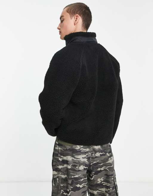 Carhartt WIP Prentis sherpa fleece in black, 2 of 4