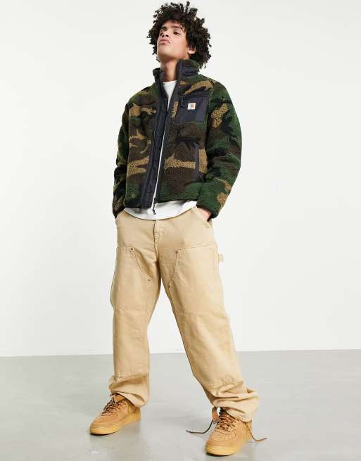 Carhartt WIP prentis sherpa fleece in camo