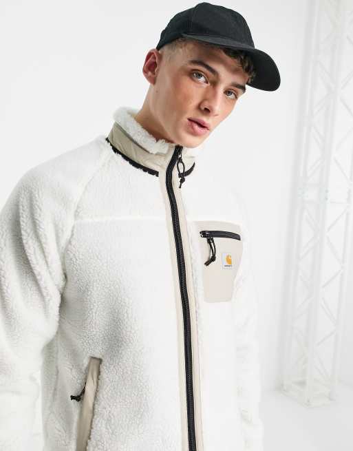 Carhartt white 2025 fleece jacket