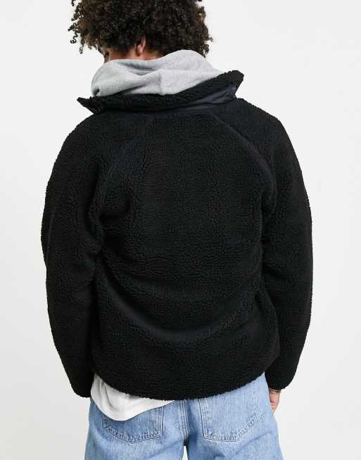 Carhartt WIP - Prentis - Sort fleecejakke i plys, 2 af 4