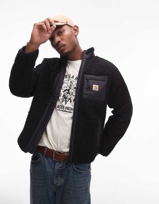 Carhartt WIP - Prentis - Veste en polaire doublée avec fermeture éclair - Noir