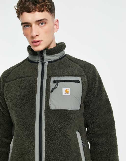 Carhartt WIP Prentis Veste polaire en imitation peau de mouton Kaki