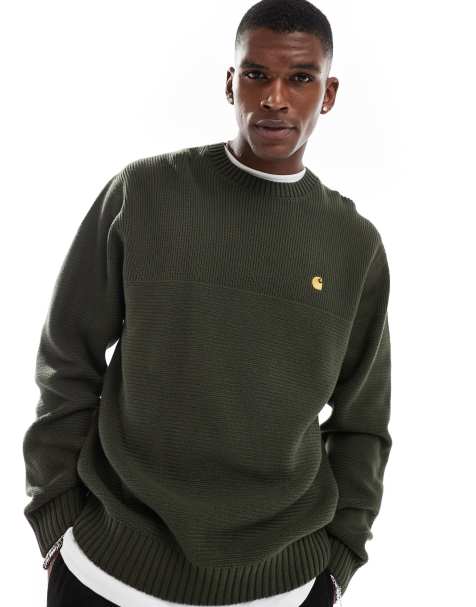 Carhartt WIP print jumper in green - view 1