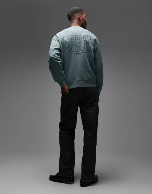 Carhartt WIP - Punched - Felpa oversize verde slavato, 2 di 5