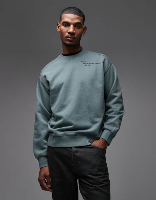 Carhartt WIP - Punched - Felpa oversize verde slavato, 3 di 5