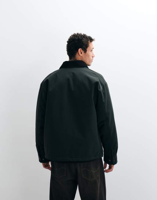 Carhartt WIP – Quentin – Jacke in Dunkelgrün mit Kontrastkragen, 5 von 5