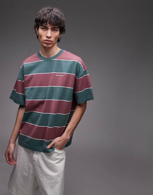 ★ドイツ発*carhartt WIP*新作*Quinby stripe Tシャツ/PINE★ s-s-quinby-t-shirt-quinby-