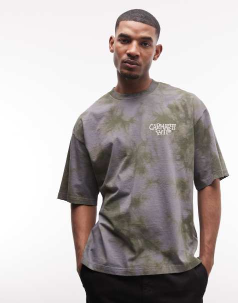 Carhartt WIP radiate t-shirt in green tie dye