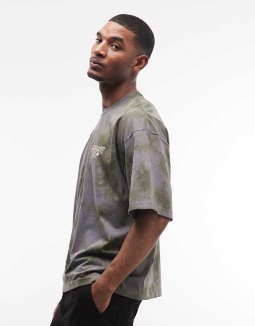 Carhartt WIP radiate t-shirt in green tie dye, 3 of 5