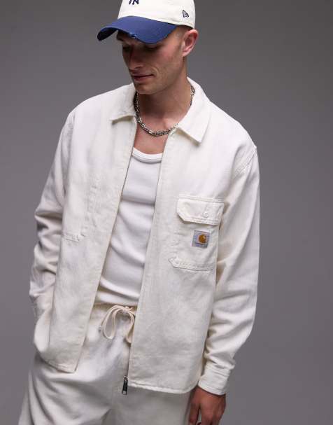 Carhartt WIP - Rainer - Camicia giacca bianco sporco - view 1