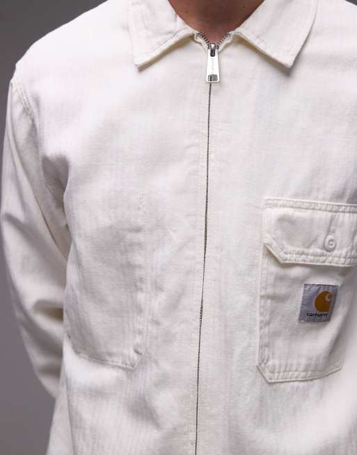 Carhartt WIP – Rainer – Hemdjacke in Wollweiß, 3 von 4