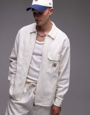 Carhartt Rainer Shirt Jacket In White