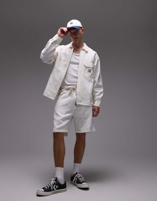 Carhartt WIP rainer shirt jacket in off white | ASOS