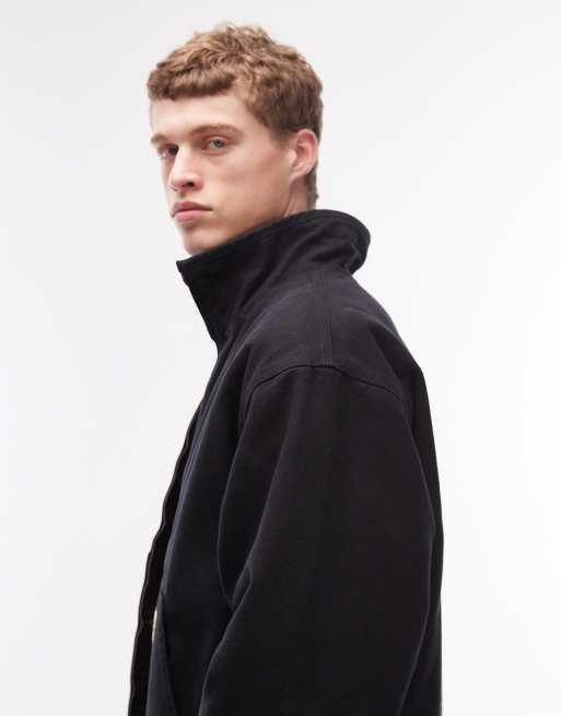 Carhartt WIP – Ravon – Jacke in Schwarz mit durchgehendem Reißverschluss und Stehkragen, 4 von 5