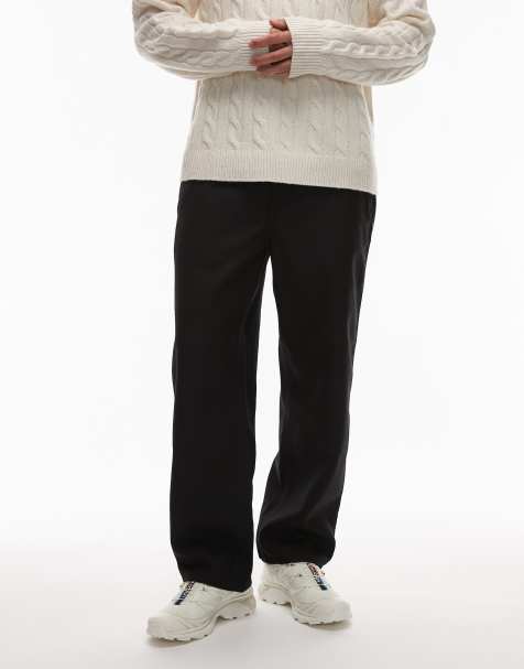 Carhartt WIP - Ray - Pantaloni ampi neri in twill - view 1