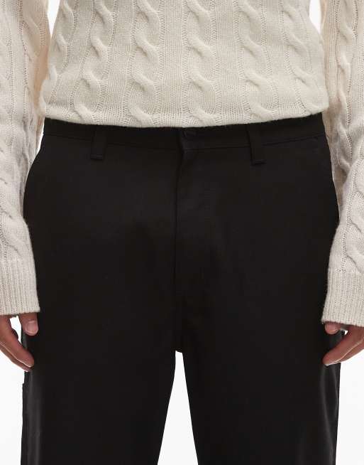 Carhartt WIP - Ray - Pantaloni ampi neri in twill, 4 di 5