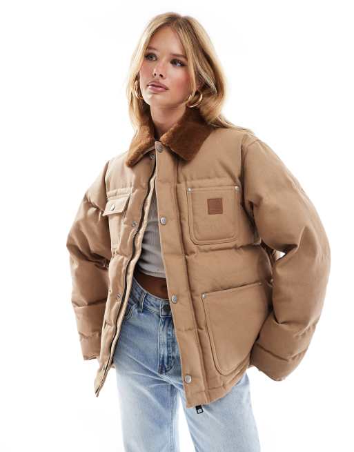 Carhartt WIP – Rayley– Beżowa pikowana kurtka
