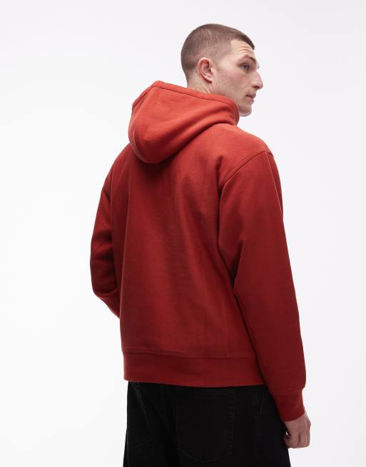 Carhartt WIP – Rdzawa bluza z kapturem i napisem, 3 z 5