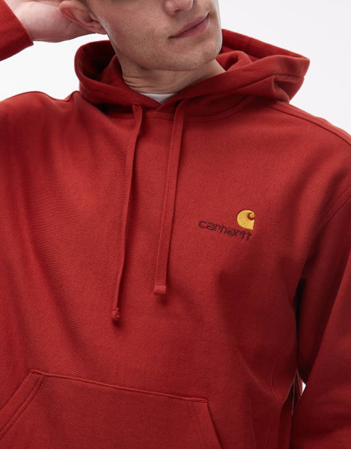 Carhartt WIP – Rdzawa bluza z kapturem i napisem, 5 z 5