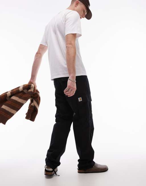 Carhartt WIP regular cargo pants in black, 2 of 5