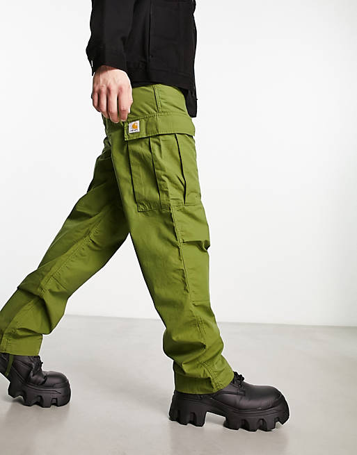 Carhartt WIP regular cargo pants in green | ASOS
