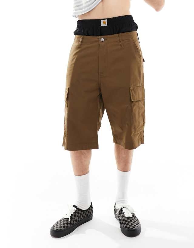 Carhartt WIP - regular cargo shorts in brown