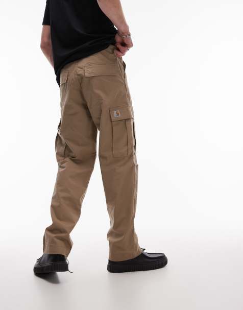 Carhartt WIP regular fit cargo trousers in beige - view 1