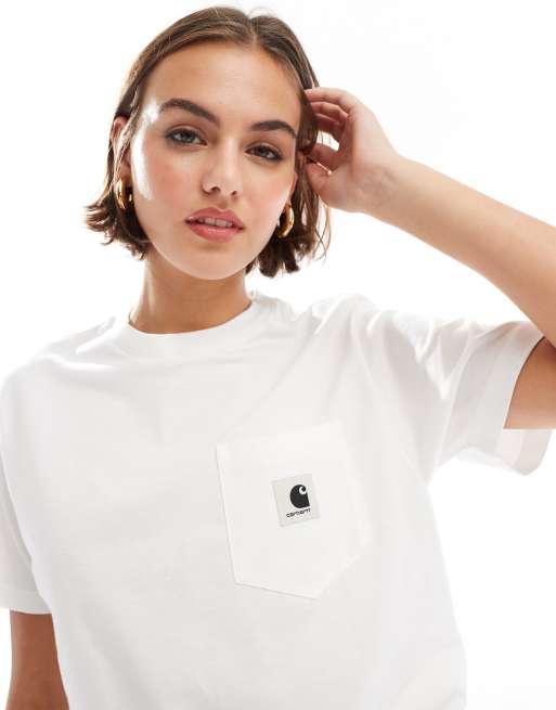 Carhartt WIP - Regular-fit T-shirt met zak in wit