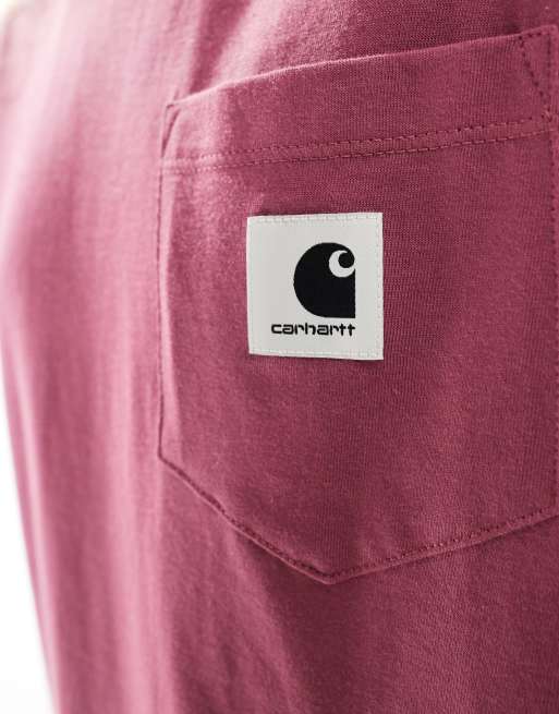 Carhartt WIP - Regular-fit T-shirt met zakje in rood, 3 van 4