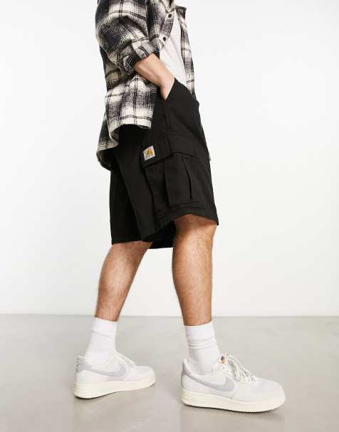Carhartt WIP regular garment dyed cargo shorts in black - view 1