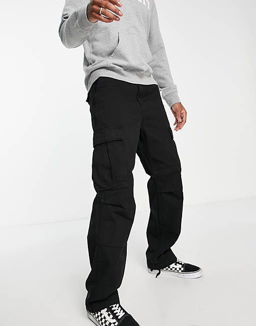Trousers & Chinos Carhartt WIP regular relaxed cargo pants in black 