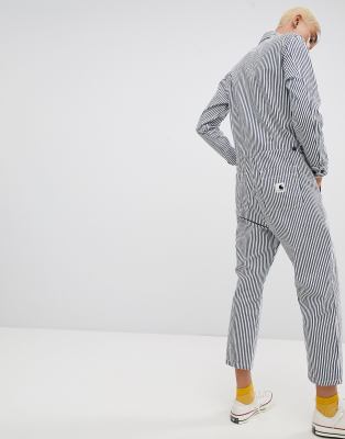 striped boiler suit