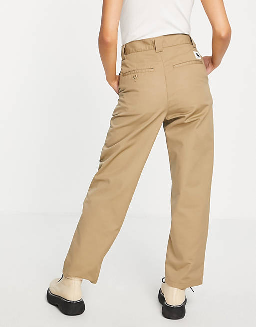 Trousers & Leggings Carhartt WIP relaxed chino trousers in stone 