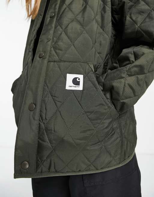 Carhartt WIP relaxed quilted liner jacket in khaki