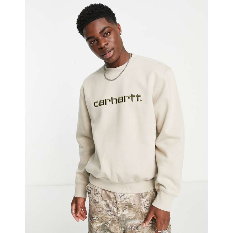 Carhartt WIP relaxed sweatshirt in beige ASOS