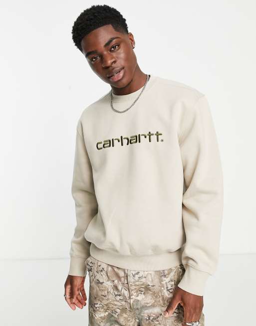 Carhartt sweatshirt beige new arrivals